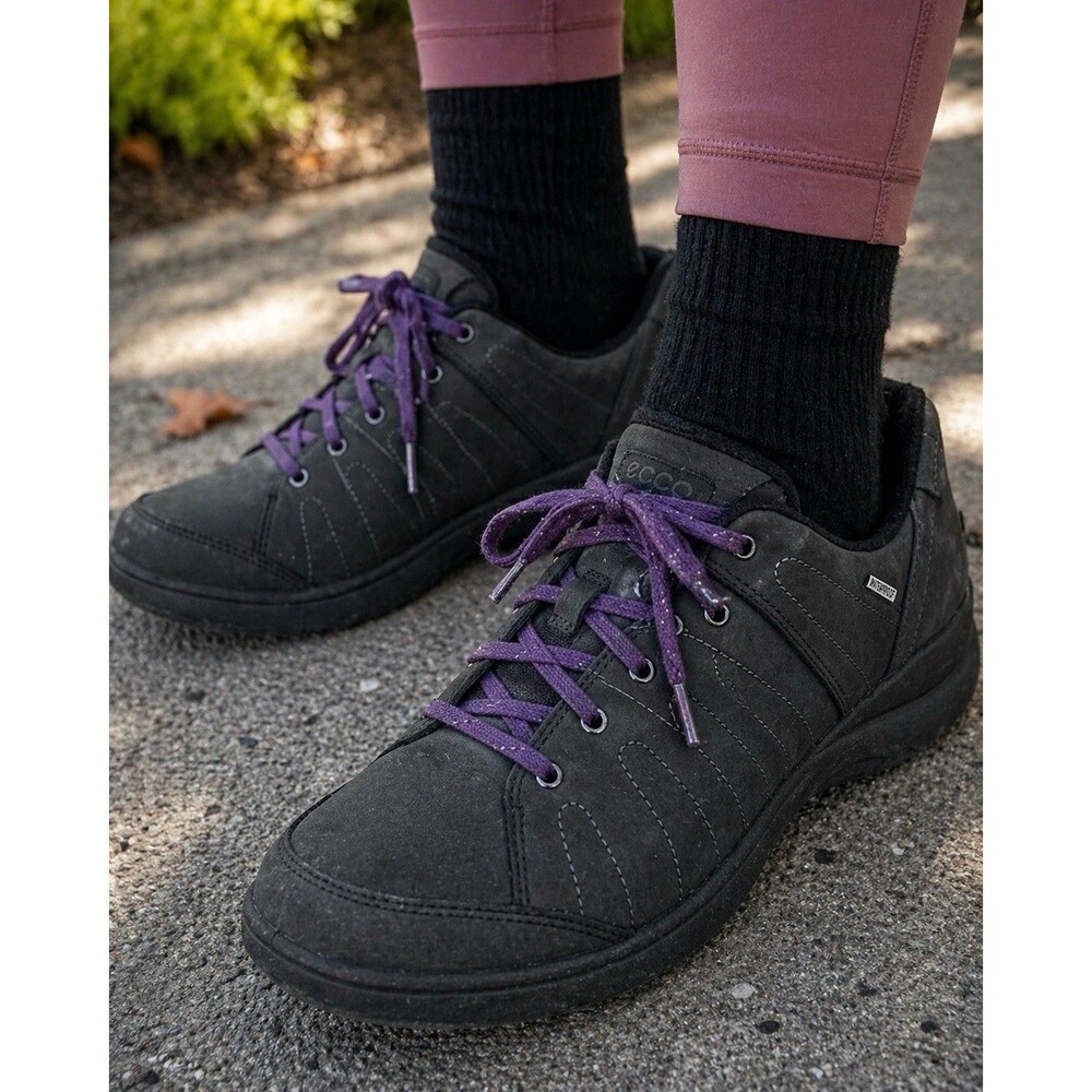 Aravon New Balance Womens 8.5 Waterproof Leather Walking Shoes Black Comfort